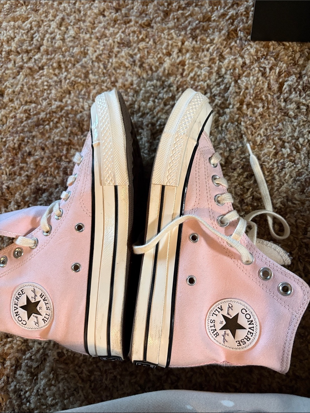 Converse High Top Sneakers - Light Pink Canvas - Picture 5 of 6